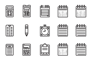 Fototapeta premium Date Picker Flat Line Icon