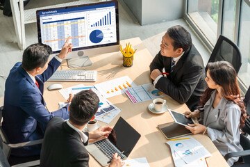 Spreadsheet document information financial startup concept. data and graphs in spreadsheet documents for online analysis project dashboard accounting digital snugly