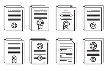 Document With Seal Icon Minimalist