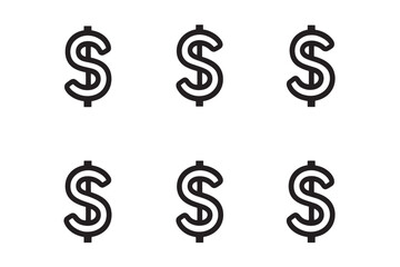 Minimalist Money Icon Dollar Symbol