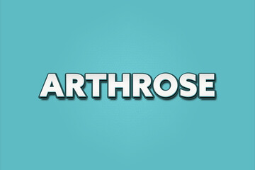 Obraz premium Arthrose (Osteoarthritis) - A turquoise banner illustration with white text.