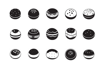 Japanese Dorayaki Icon Thin Outline