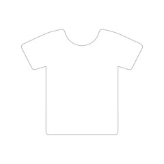 T-Shirt Icon in Black and White Vector Art T-Shirt Illustration Outline Art