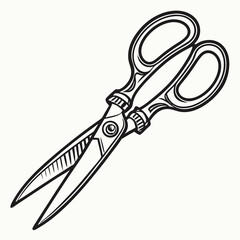 Graphic Illustration Of Sewing Scissors For Creative Crafting And Cutting Projects