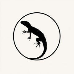 Fototapeta premium Lizard Circle Logo