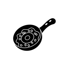 creative details  Frying Pan Icon vector Illustration