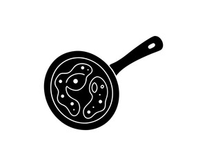 creative details  Frying Pan Icon vector Illustration