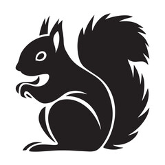 Artistic Squirrel Silhouette for Print and Design