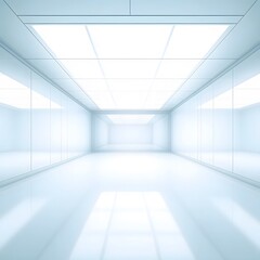 Obraz premium Modern Minimalist White Room Interior Design Futuristic Empty Space