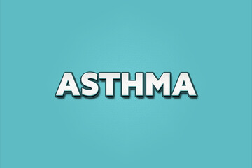 Asthma (asthma) - A turquoise banner illustration with white text.
