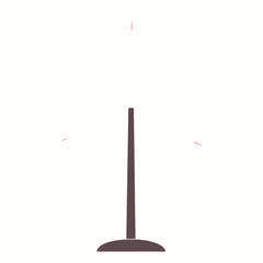 Minimalist Floor Lamp Vector Illustration With Pink Accent For Interior Design