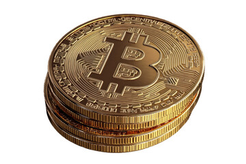 Bitcoin Money Coin Isolated Standard isolated on a transparent background