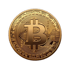 Bitcoin Money Coin Isolated Standard isolated on a transparent background
