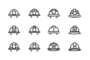 Firefighter Helmet Icon Ultra Minimalist Design