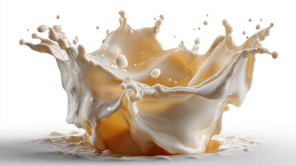 Dynamic Creamy Liquid Splash
