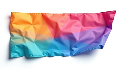 Single, vibrant colored flap isolated on pure white background , shape, macro, simple