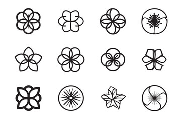 Flower Icon Ultra Minimalist Line Art