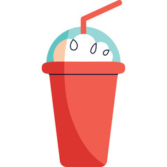 Colorful Sweet Beverage Illustration Perfect for Summer Designs
