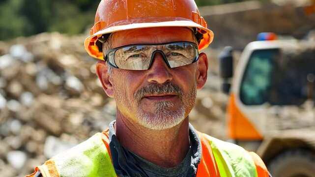 Construction worker close-up