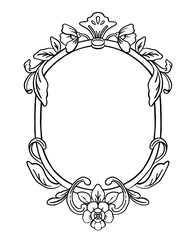 vintage frame with floral ornament