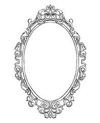 vintage frame with floral ornament