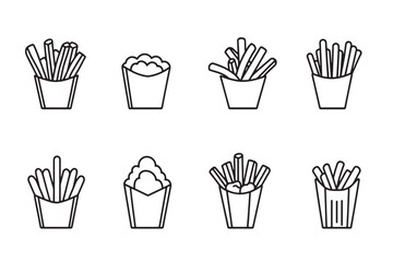 Ultra Minimalist French Fries 2D Icon
