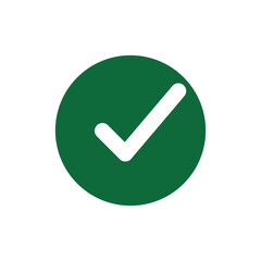 Right sign green color Print icon. Symbol correction mark, list ok check button complete. 