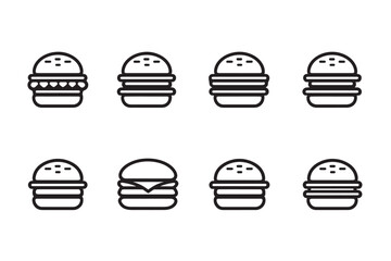 Hamburger Icon Set Ultra Minimalist Art