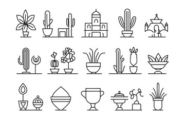 Ultra Minimalist Harissa Line Art Icon