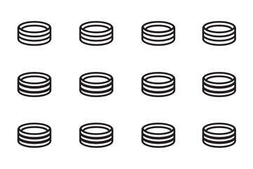 Hockey Puck Icon Simple Line Design