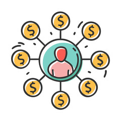 affiliate marketing icon, affiliate marketing vector illustration-simple illustration of affiliate marketing, perfect for affiliate marketing logos and icons