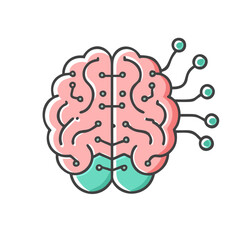 ai brain icon, ai brain vector illustration-simple illustration of ai brain, perfect for ai brain logos and icons