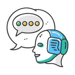 ai chat system icon, ai chat system vector illustration-simple illustration of ai chat system, perfect for ai chat system logos and icons