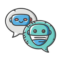 Obraz premium ai chat system icon, ai chat system vector illustration-simple illustration of ai chat system, perfect for ai chat system logos and icons