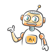 ai robot icon, ai robot vector illustration-simple illustration of ai robot, perfect for ai robot logos and icons
