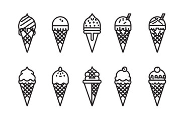 Ultra Minimal Ice Cream Cone Icon