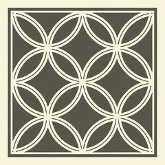 Fototapeta premium Abstract geometric border pattern with modern symmetry and minimalistic clean lines