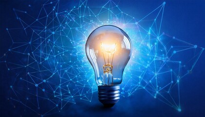 light bulb on dark background