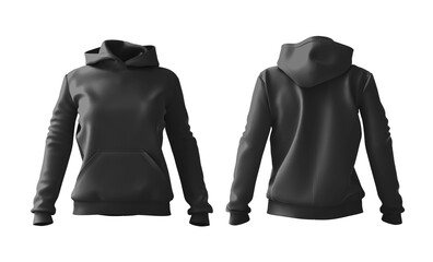 3D Illustration. Hoodie mockup isolated