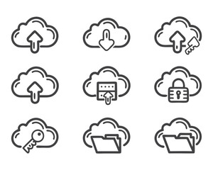 Fototapeta premium Cloud Storage icon set