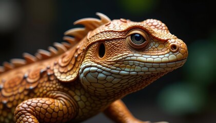 Fototapeta premium Intricate scales, earthy tones, reptile texture, surface, texture