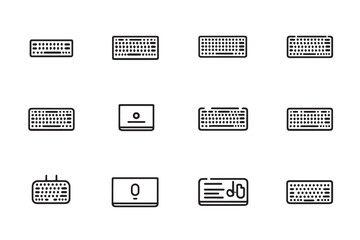 Minimalist Keychain Icon in Line Art
