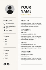 A clean and professional resume template suitable for job applications, freelancers, and creative professionals.

