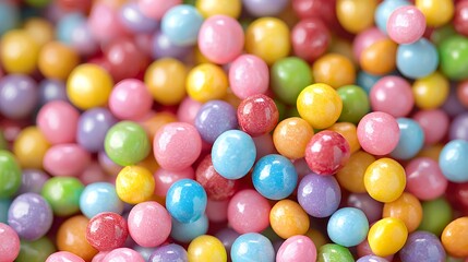 Obraz premium Colorful candy explosion of delicious sweets