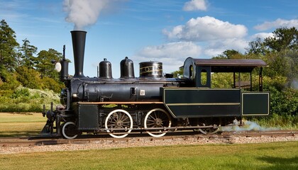 Naklejka premium steam train in the countryside