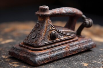 Rustic Antique Iron: A Weathered, Detailed Close-Up