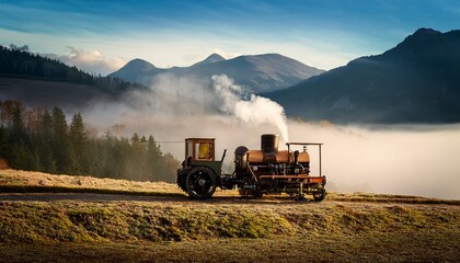Obraz premium old steam tractor