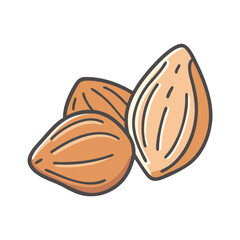 almond icon, almond vector illustration-simple illustration of almond, perfect for almond logos and icons
