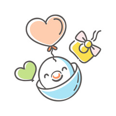 baby shower icon, baby shower vector illustration-simple illustration of baby shower, perfect for baby shower logos and icons