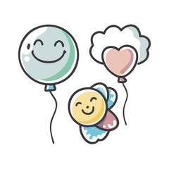 baby shower icon, baby shower vector illustration-simple illustration of baby shower, perfect for baby shower logos and icons